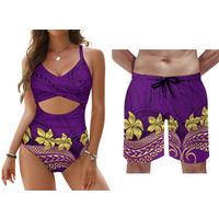New Bikini Swimwear Swimwear Beach Couple Set Men's Swimwear Women's Push Up Swimwear Sexy Bikini Underwear Lace Up Adjustment