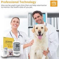 Glucose Monitoring Kit for Dogs & Cats, Pet Blood Sugar Monitor with Pain-Free & Easy Shuttle, No-Coding Kits with 50 Strips