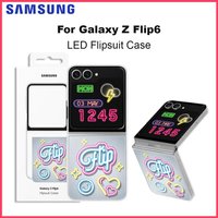 Original Samsung Galaxy Z Flip6 LED Flipsuit Case Insert Cards Protective Case Transparent EF-ZF741