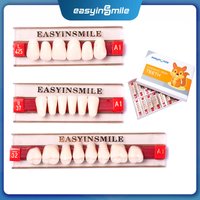 84/96pcs Denture Acrylic Resin Teeth DentalAnterior Posterior DIY Material Veneers Teeth 2 Layer Education Model A1/ A2/ A3