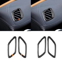 For Mercedes Benz A GLA CLA Class W176 X156 C117 Carbon Fiber Dashboard Air Condition Outlet Decor Cover Trim