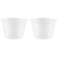 Plastic 120ml Electric Cooker Rice Measuring Cup 2pcs Clear White