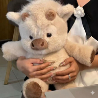 2027 Soft Calf Pig Stuffed Animal Plush Toy Cute Animated Stuffed Animal Pillow Creative Running Pig Plush Toy Gift 17.7inch