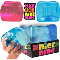 Schylling Nee Doh Oversized Nice Cube 8 To 8.5 CM Translucent Slow Rebound Non Toxic Sensory Toy For ADHD Autism