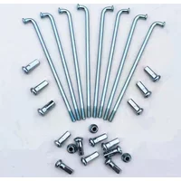 12G 36pcs/lot E-bicycle spokes Diameter 2.5mm Length 185/190/195/200/205/210/215/220/225/235/245mm spokes #45 Steel + nipples