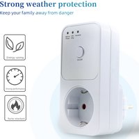 Automatic Voltage Protector Socket Switcher AC 220V Power Surge Safe Protector EU Plug Socket Voltage Safe Refrigerator Protect
