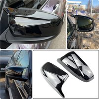 1 para nakładek na lusterka w stylu rogu, model M, do BMW X5 E70 X6 E71 2008-2013, akcesoria, styl włókna węglowego, czarne osłony lusterek bocznych