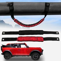 Durable Roll Bar Paracord Grab Handles Braided Armrest Mounting Grip Handle With MagicTap For Ford Bronco 2021-2023 Accessories