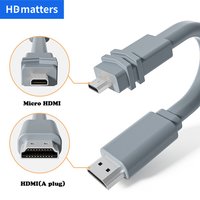 Micro HDMI Cable to HDMI 4K 60Hz Short HDMI to Micro HDMI adapter Cable for Gopro Hero Tablet Camera portable Screen Laptop