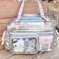 Women's shoulder bag y2k bag designer bags woman luxury 2025 color blocking polka dot ita bag transparent bag itabag 2025 trend