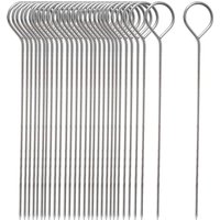 12/30Pcs Lacers for Trussing Turkey, 6-inch Stainless Steel Skewers for Grilling Onions Prawns Rolled Meat, Cooking & BBQ Tools