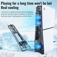 For PS5 SLIM/PS5 PRO host cooling fan, intelligent temperature control, three adjustable levels, PS5 SLIM rear fan