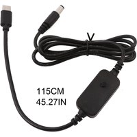 USB C Type C to 5.5x2.1mm 12V 20V PD Triggers Cable for Monitors Camera Toy