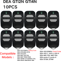 1-10pcs New DEA GTI2N GTI4N Remote Control For DEA GT2 GT4 GTI2 GTI4 GTI2M GTI4M MIO TR2 TR4 433.92MHz Garage Door Openner