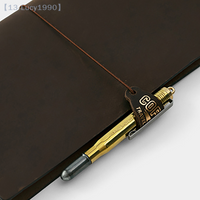 【CCA13】Vintage Brown Traveler's Notebook Leather Patch 6x2.3cm Burnished Logo Label & Edge Protector