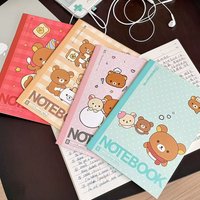 New Retro Cute Rilakkuma B5 Size Notebook Creativity Cartoon Lined Notebook Student Writing Diary School Office Stationery Gift