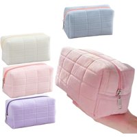 1pc Pink/White/Blue Pillow Design Cosmetic Bag Pencil Case Pen Pouch Large-capacity Student Storage Pencil Case
