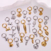 1Pair Cute Sea Animal Turtle Dolphin серьги Shell Huggies Earrings Trendy Ocean Starfish Crab Daily Ear Women Aretes Jewelry