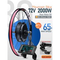 AliExpress KUNTENG E-BIKE MTX Rim Ebike Conversion Kit 72V 2000W Rear Rotate Brushless Hub Motor Wheel for Electric Bike Conversion Kit 20-29inch700C