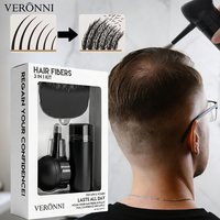 Hair Building Fibers Powder 28g Instant Hair Thickening Product Spray Pump & Comb Set 3PCS for Thinning Hair Men Women Natural