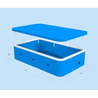 High Quality Durable Rectangular PVC Inflatable Swimming Pool for Children Giant Drop Stitch Design Portable & Waterproof