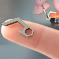 EDC Gear mini lightweight bottle beer opener keyring pocket tool utility gadget Outdoor Camp Hike Camping Gear key Chains