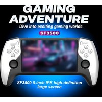 SF3500 Retro Game Console (64GB Storage) — 5.0-inch HD Screen, 3000mAh Battery; Features: Music, Video, and E-book Player