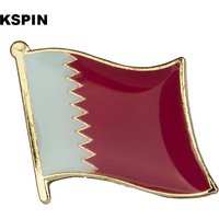 Qatar Flag Badge Brooch Natinal Lapel Pins Flag Lapel Pins Country Flag Badge