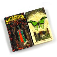 New Santa Muerte Tarot Cards 78 Tarot Cards Mysterious Divination Borad Games,Great For Beginners, Meditation & Party Games