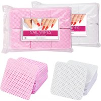 600pcs/2bag Hairless Nail Polish Makeup Remover Gel, Keratin Wipes and Manicure Pads - Disposable Beauty Tools, Manicure Tools