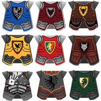 MOC Medieval Military Vest Building Blocks Knights Armor Accessories Bricks Toys Gift