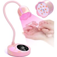 Makartt UV LED Nail Lamp Rechargeable Mini UV Light for Gel Nails Polish Fast Curing Goosenecks UV Lamp 10W Equitment Manicure