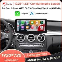 Linux Multimedia-Bildschirm Wireless CarPlay Android Auto für Mercedes-Benz W205 W176 GLC A C V Klasse W447 CLA GLA 2015-2018 NTG5.0
