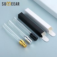 50pcs/Lot Empty Perfume Bottle With Box Clear Spray Bottles Atomizer Parfum With Package Square Paper Box Print LOGO Pay Extra