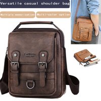 Elegant Faux Leather Crossbody Bag Multi-Color Buckle Detail Adjustable Strap Lightweight for Daily Commute Casual Stylish Bag