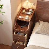 Extremely narrow bedside table, small ultra-narrow 20cm30 cm, narrow crevice storage cabinet by the bedside, solid wood bedside