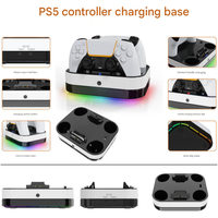 PS5 Controller Charger Station for Playstation 5 Dual for for DualSense Edge Control Fast Charging Dock Stand with Cable