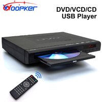 Woopker DVD Player 225 Region Free LED Display with Remote Control AV Output Support VCD CD Disc and USB Input