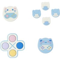 GeekShare Silicone ABXY Cross D-Pad Button Caps Thumb Grips Set Compatible with Nintendo Switch/OLED Joy-Con,Gaming Cat