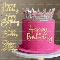 3pcs Happy Birthday Cake Toppe Birthday Cake Decorations for Kids Adults Birthday Party Happy Birthday Cake Picks for Baking