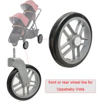 Buggy Wheel Tire For Uppababy Vista V1 V2 Pushchair Front or Rear Tyre Cover PU Tubeless Direct Baby Replace StrollerAccessories