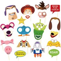 25PCS Toy Story Photo Booth Props Cartoon Woody Party Photo Booth Props for Kids Birthday Party Decorations Supplies