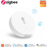Tuya Smart Zigbee Temperature And Humidity Sensor App Control Indoor Thermometer Monitor Home Automation Works With Alexa Google
