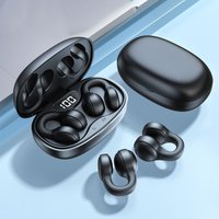 Wireless Bluetooth Earphones Clip-on Noise Reduction Earbuds for IPhone Hifi music Power Display headphones Comfort Headsets