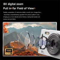 4K Digital Camera Dual Camera Flash 50 Million Pixel Retro 2.4 Inch Screen CCD Portable Card Entry-level 8x Digital Zoom Camera