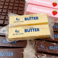 Fidget Toy Squishy Simulated Butter Chocolate Block Squeeze Toys Realistic Sticky Butter Soft Fake Food Scented Sensory Gift