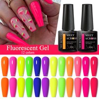7ml 12 Colors Gel Nail Polish Neon Red Yellow Summer Bright Semi Permanent UV LED Soak Off Nail Art Gel Manicure HEMA/TPO FREE