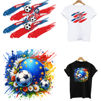 2Pcs/Lot Sports Football Iron On Fusible Thermoadhesive Patches For Clothing Heat Thermal Transfer Ironing T Shirt Stickers DIY