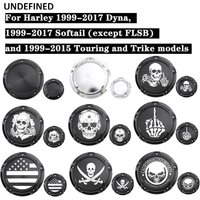 Motorcycle Derby Cover Clutch Timing Timer Cover Black Chrome For Harley Touring Road King Dyna FLD Softail Deluxe FLSFB 1999-17