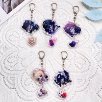 1/5Pcs Game Cartoon Danganronpa Keychain Acrylic Keyrings Bag Charms Cute Backpack Pendant Funny Prop Decoration Friends Gifts